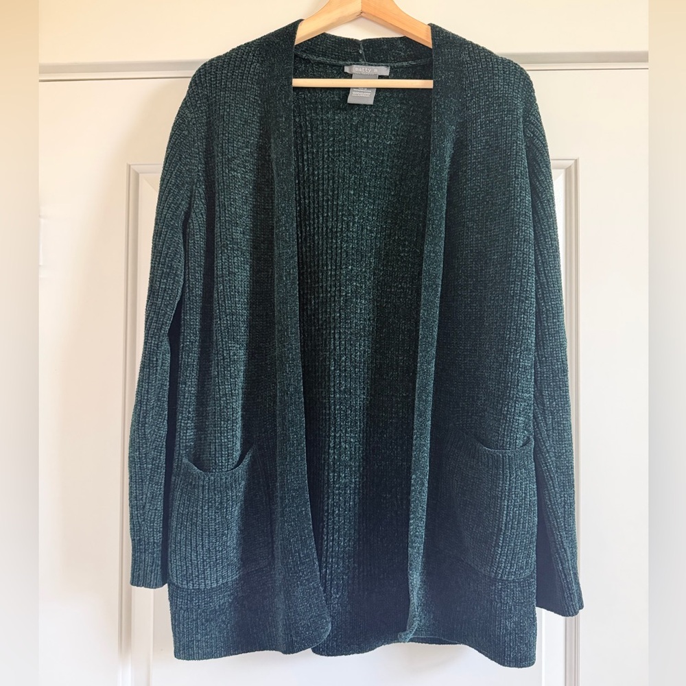 Matty M Green Open Front Cardigan